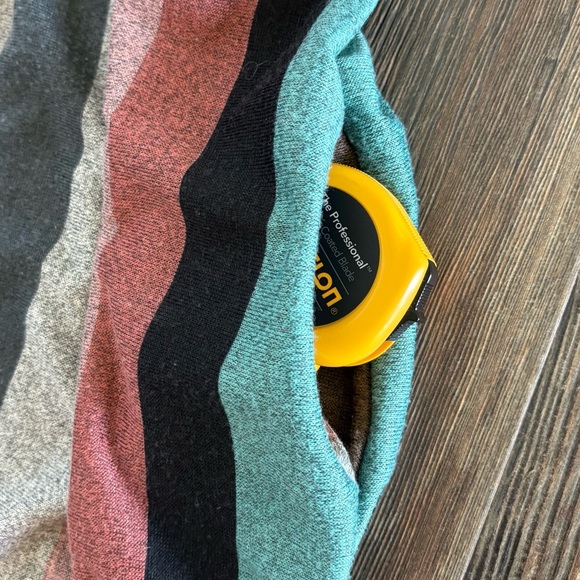 Egy California Sleeveless Maxi Dress Size XL Pink Teal Gray Multi Heather Stripe - Picture 8 of 8